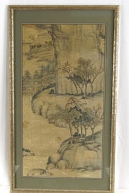 Qing Dynasty Chinese Landscape on Silk