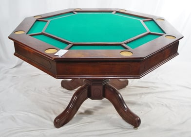 Mahogany poker and bumper pool table
