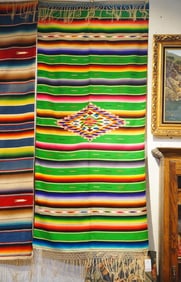 Vintage Mexican Rainbow Saltillo blanket