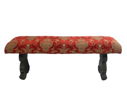 Upholstered Spanish style Bench