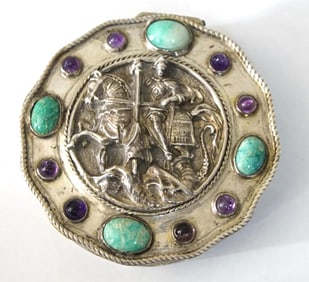 Karl Faberge' Jeweled 'Saint George' pill box