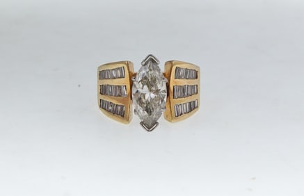 3.01 Ct. Marquise Brilliant Diamond Cocktail Ring
