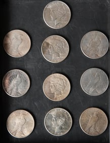 10 AU Quality 1925-1927 Peace Dollars