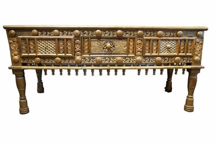 Gold Painted Hispano-Malay Carved sideboard