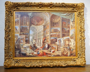 Large Neo-Classic Romanesque Giclee with frame