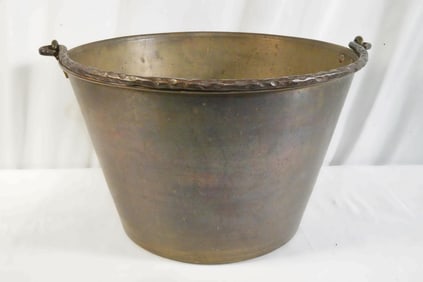 Large Brass and cast handle Pail