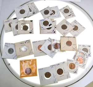Collection of 28 Lincoln Cents 1930-1958