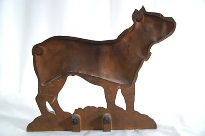 Antique Cast Iron 'Boxer' Door Stop