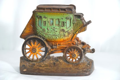 Antique Cast Iron stagecoach Door Stop