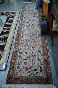 Silk Highlights Persian runner w birds - Isfahan