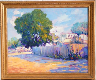 Ernest Barnes (1873-1955) Santa Fe oil on board