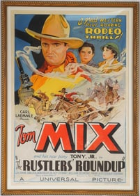 Tom Nix The Rustlers' Roundup Vintage Movie Poster