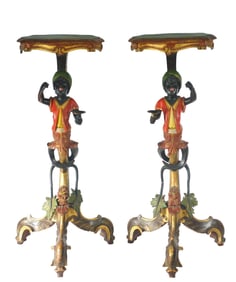 Pair of Venetian Figural Trespolo Tables