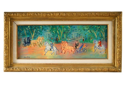 Jean Dufy (1888-1964) Oil on Canvas Carriages