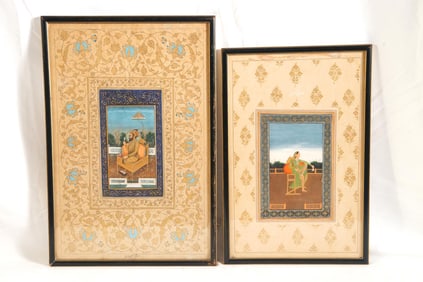Two Framed Muhal Miniature Paintings