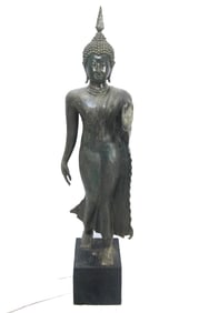 65" Bronze Walking Sukhothai Buddha