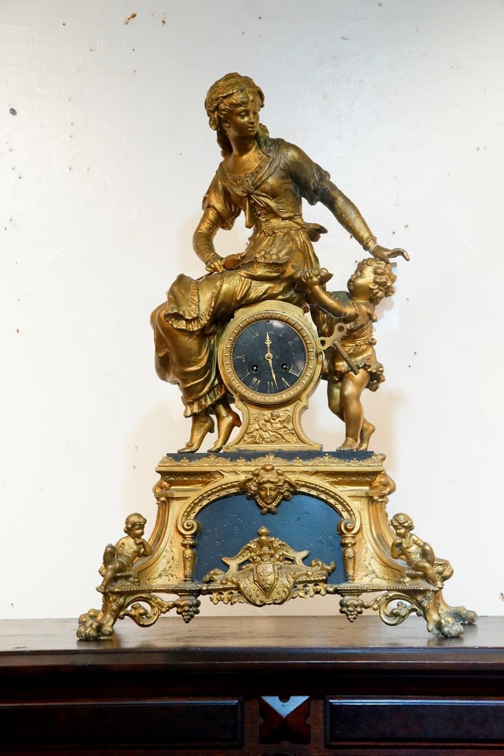 Antique French Figural clock (1 of 5)