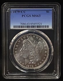 Rare 1879-CC PCCGS MS-63 Morgan Silver Dollar