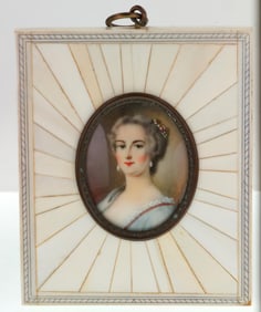 18th c. Miniature portrait of Countess Lubomirska