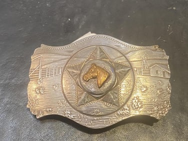 A Vintage 'Comstock Silver' Western Belt Buckle