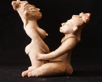 Erotic Mayan Style Terracotta figure