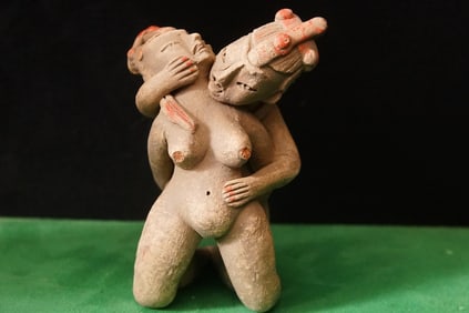 Erotic Mayan Style Terracotta figure