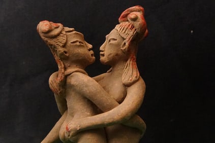 Erotic Mayan Style Terracotta figure