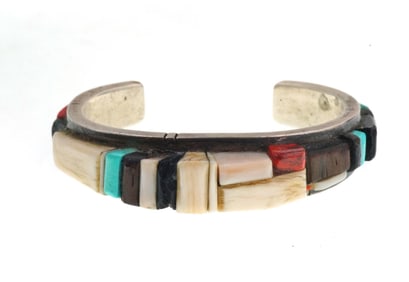 David Tune Sterling inlaid Zuni bracelet