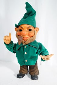Vintage 12" Leprechaun toy figure with pipe