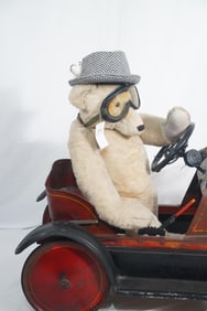 Vintage 'Flore's' Teddy Bear with goggles & hat