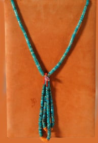 Navajo Turquoise beaded necklace and pendant