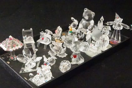 Crystal glass miniature animals
