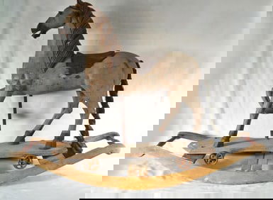 Antique Wood Rocking Horse