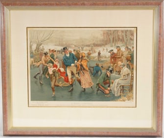 Frank Dodd 1906 etching "Merry Christmas"