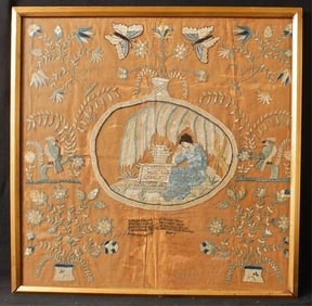 American Folk Art Sampler -1818 Mary Ann Meditts