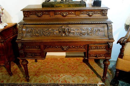 Classic Oak Drop Front Secretary