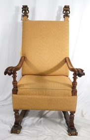 Italian 19th century carved arm chair
