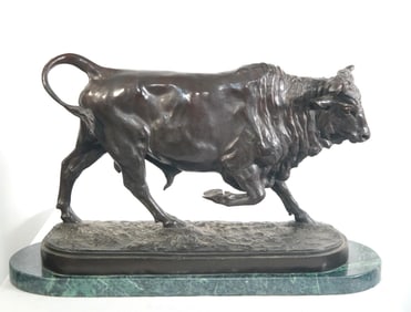 Isidore Bonheur 1827-1901 Bronze Taureau Chargeant