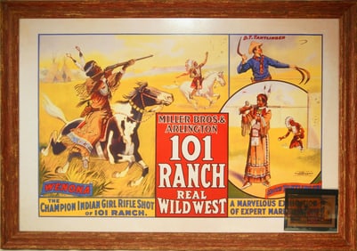 101 Ranch Real Wild West Show 'Wenona' Poster