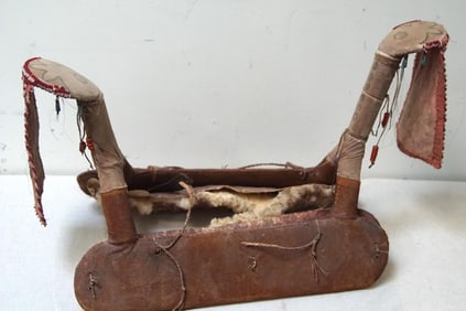 19th century Native Crow Beaded Squaw Saddle