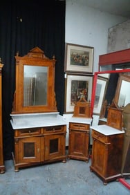 3 pc 1880-1890 Marble top bedroom set