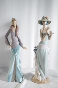 2 Lladro Ladies one with tea