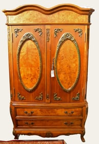 French Style Burlwood d Armoire