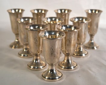 Sterling shot glasses - 10pcs