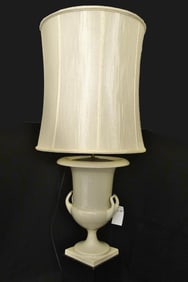 Ceramic "Amphora" 47" Lamp with wood base