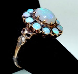 Vintage Opal Cluster Ring