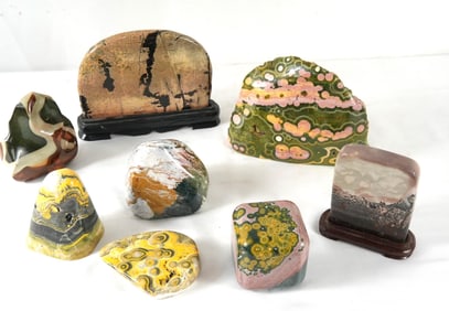 Collection Rare polished Mineral stones - 8