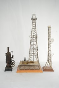 Oil derrick model in custom case plus 2