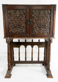 Antique French Baroque 2 door wine-cabinet