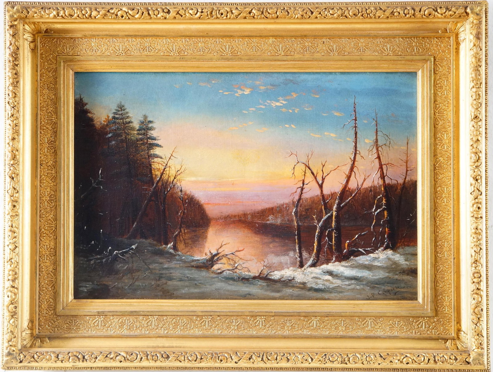 Jasper Francis Cropsey (1823-1902) oil on canvas: Oil on canvas signed Jasper Francis Cropsey (1823-1900 NY Hudson River School) measures 10" x 15"